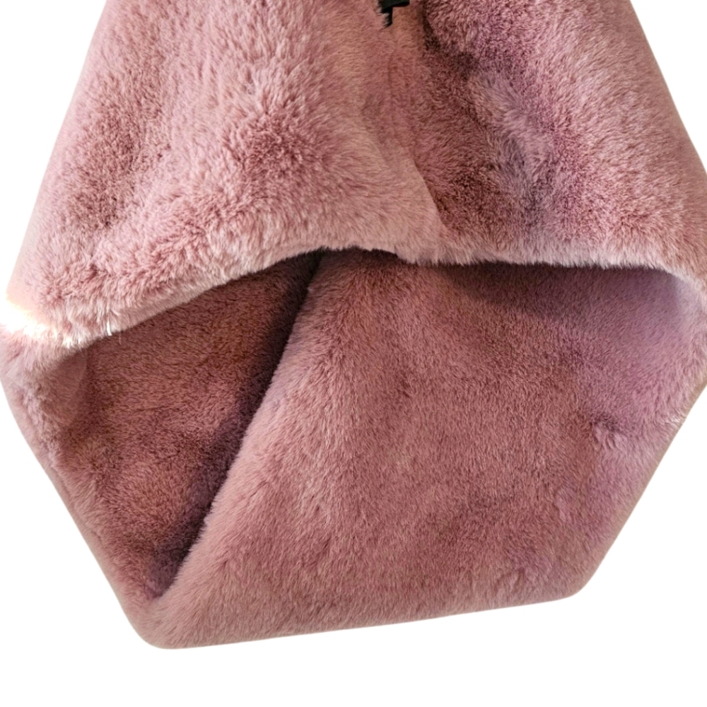 EC | NWOT | Louisa Perini Faux Fur Pink Infinity Scarf Shawl